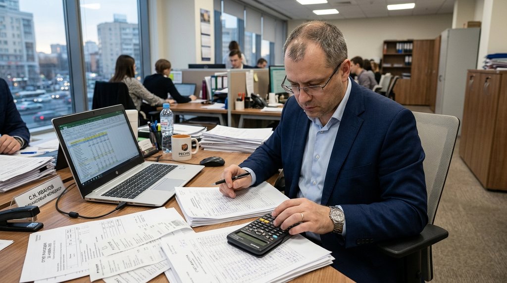 Финансовый менеджер считает расходы компании