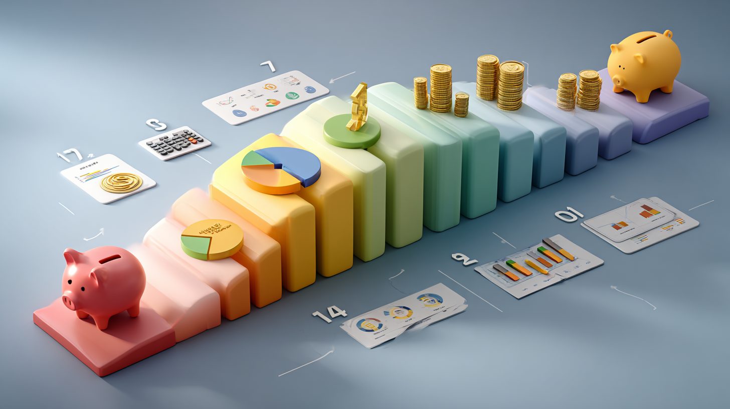 Инфографика шагов по аудиту личного бюджета для формирования подушки