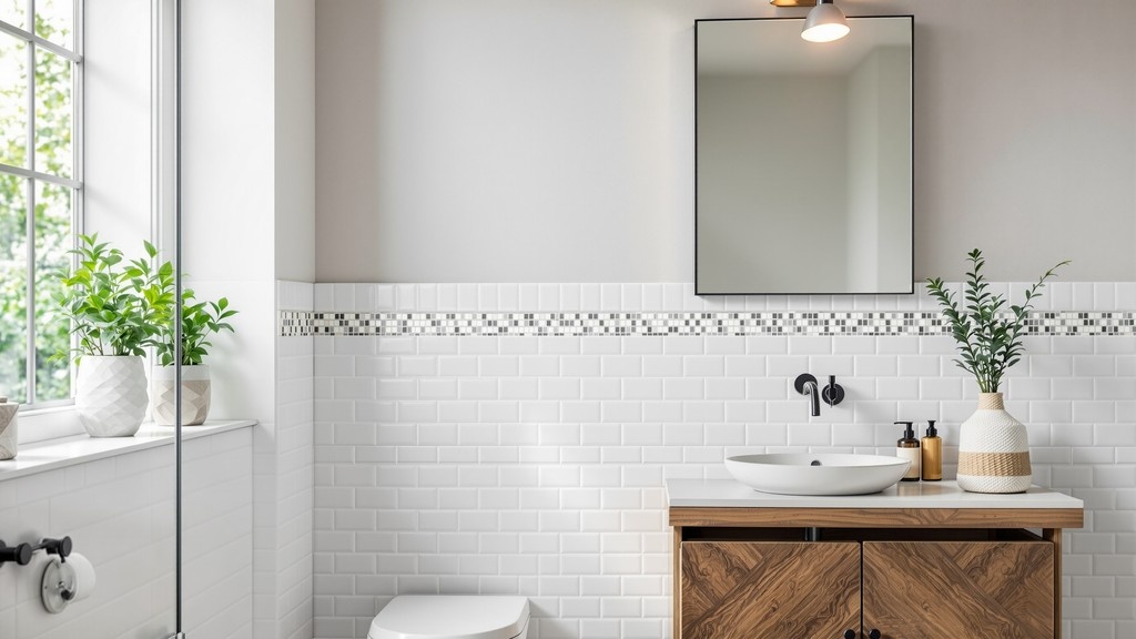 Недорогая отделка ванной краской и плиткой