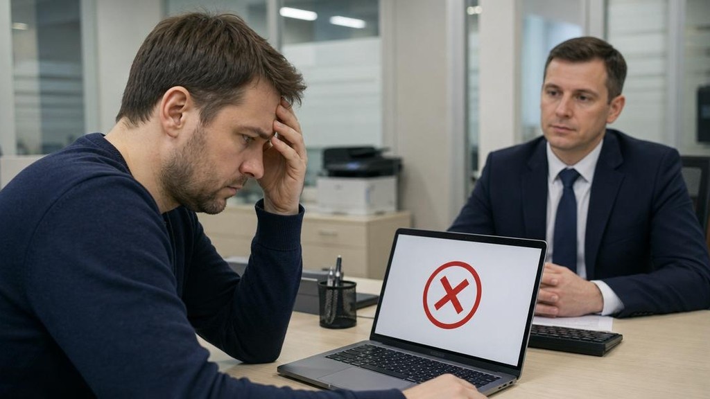 человек получает отказ в кредите из-за испорченной кредитной истории