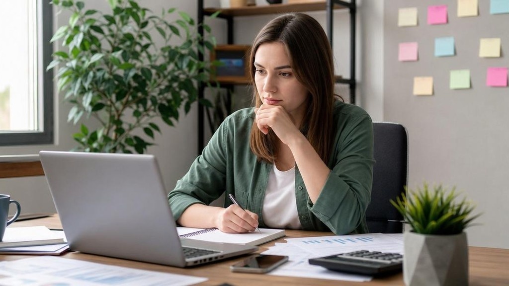 специалист изучает перспективные IT-направления на ноутбуке