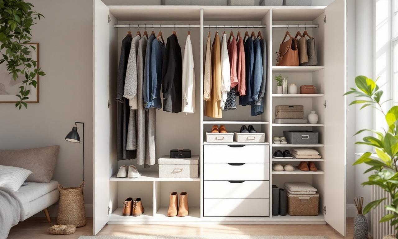 Подборка способов экономии места в шкафу